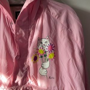 Pink rip n dip windbreaker